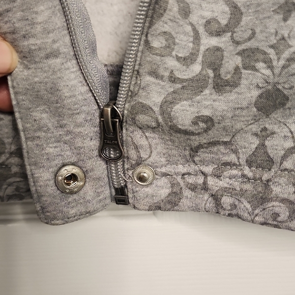 Croft & Barrow Patterned Gray Teddy Jacket - Picture 13 of 16